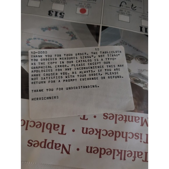 Vervaco Verachtert N.V. Tablecloth for Embroidery 52x64" New - Picture 3 of 5